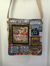 Load image into Gallery viewer, Be the Change Bag.  Handmade from recycled materials