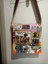 Load image into Gallery viewer, Rescue Pound Dog Bag. Handmade from recycled materials.