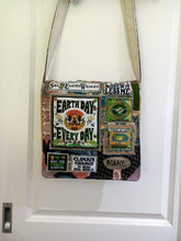 Load image into Gallery viewer, Earth Day Every Day bag. Handmade from recycled materials.