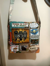 Load image into Gallery viewer, 3 Owls Bag. Handmade from recycled materials.