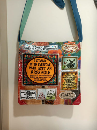 Arsehole Bag. Handmade from recycled materials.