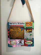 Load image into Gallery viewer, Blessed are the Artists Bag.  Handmade from recycled materials