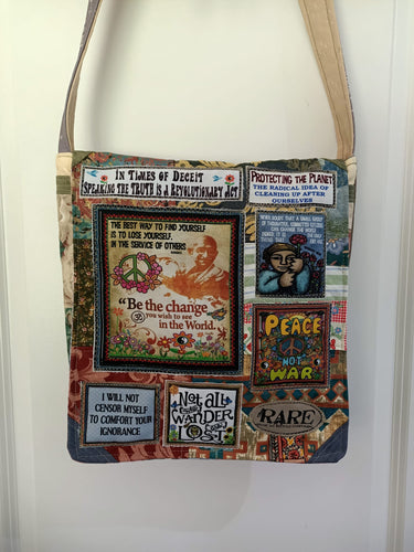 Be the Change Bag.  Handmade from recycled materials