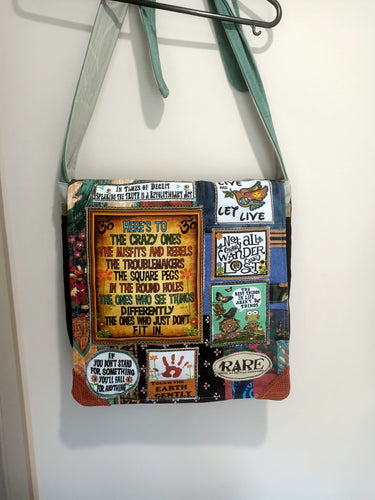 Crazy Ones Bag. Handmade from recycled materials.