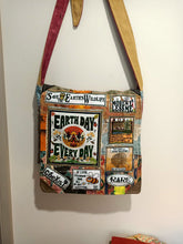 Load image into Gallery viewer, Earth Day Every Day bag. Handmade from recycled materials.
