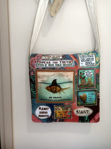 Goldfish Bag. Handmade from recycled materials.
