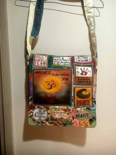 Happiness bag. Handmade from recycled materials.