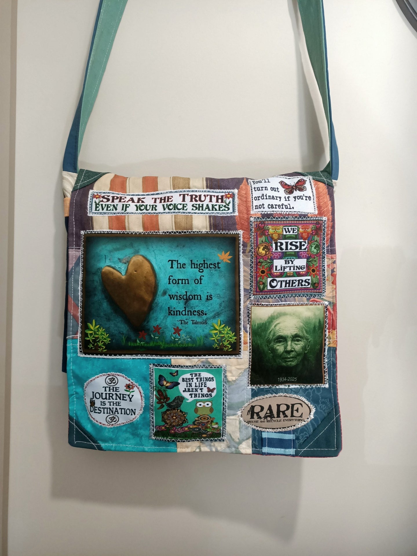 Kindness bag.  Handmade from recycled materials