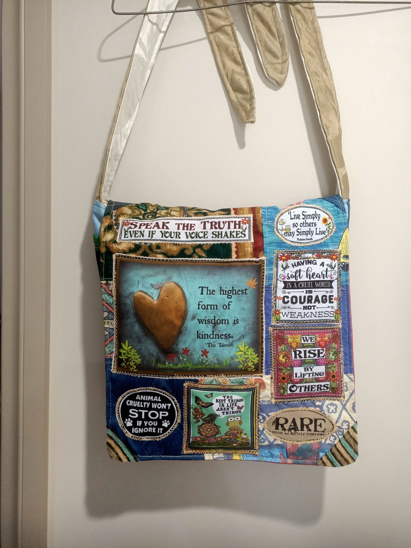 Kindness bag.  Handmade from recycled materials