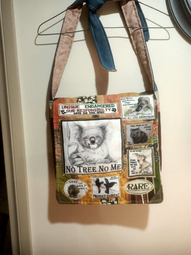 Save the Koala Bag. Handmade from recycled materials.