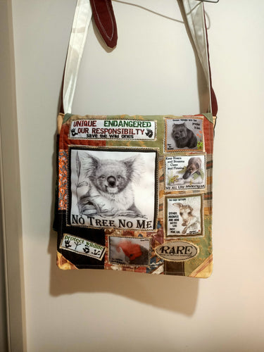 Save the Koala Bag. Handmade from recycled materials.