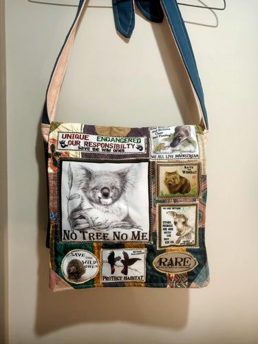 Save the Koala Bag. Handmade from recycled materials.