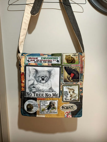Save the Koala Bag. Handmade from recycled materials.