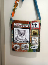 Load image into Gallery viewer, Save the Koala bag..handmade from recycled materials by me.