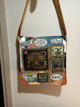 Load image into Gallery viewer, Mostly Peace bag. Handmade from recycled materials.