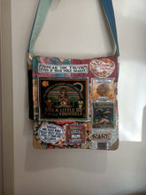 Load image into Gallery viewer, Mostly Peace bag. Handmade from recycled materials.
