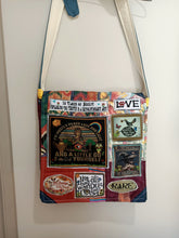 Load image into Gallery viewer, Mostly Peace bag. Handmade from recycled materials.