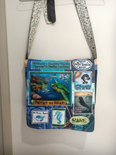 Load image into Gallery viewer, Protect the Oceans Bag. Handmade from recycled materials.