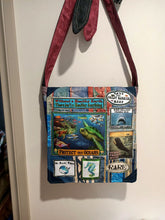 Load image into Gallery viewer, Protect the Oceans Bag. Handmade from recycled materials.