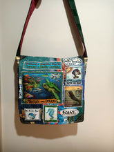 Load image into Gallery viewer, Protect the Oceans Bag. Handmade from recycled materials.