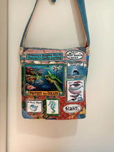 Load image into Gallery viewer, Protect the Oceans Bag. Handmade from recycled materials.