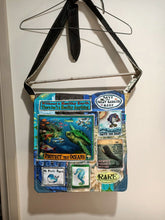 Load image into Gallery viewer, Protect the Oceans Bag. Handmade from recycled materials.