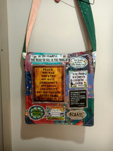 Load image into Gallery viewer, Peace not War Bag. Handmade from recycled materials.