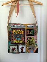 Load image into Gallery viewer, Peace War Bag. Handmade from recycled materials.