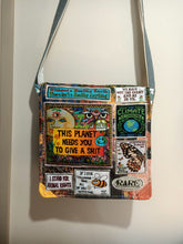 Load image into Gallery viewer, Planet Needs You Bag. Handmade from recycled materials.