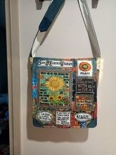 Load image into Gallery viewer, Sunflower Bag. Handmade from recycled materials.