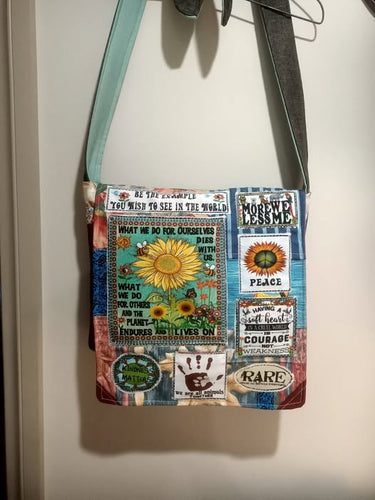 Sunflower Bag. Handmade from recycled materials.
