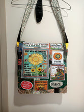 Load image into Gallery viewer, Sunflower Bag. Handmade from recycled materials.