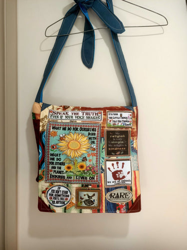 Sunflower Bag. Handmade from recycled materials.