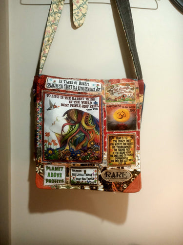 To Live Girl Bag. Handmade from recycled materials.