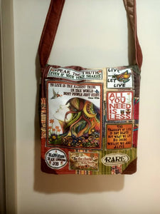 To Live Girl Bag. Handmade from recycled materials.