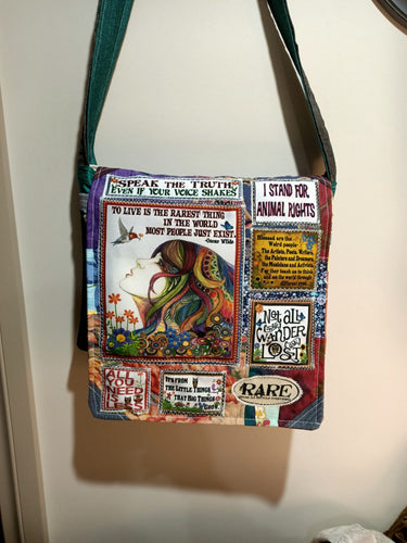 To Live Girl Bag. Handmade from recycled materials.
