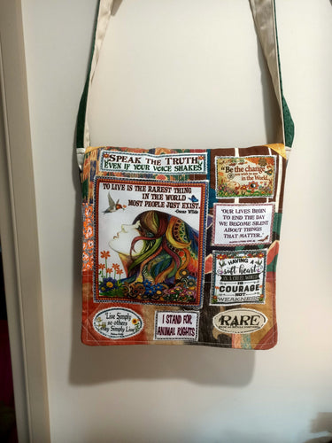To Live Girl Bag. Handmade from recycled materials.