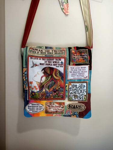 To Live Girl Bag. Handmade from recycled materials.