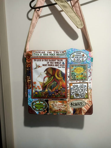 To Live Girl Bag. Handmade from recycled materials.