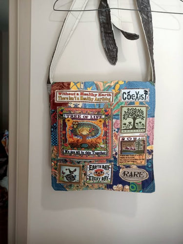 Tree of Life Bag. Handmade from recycled materials.