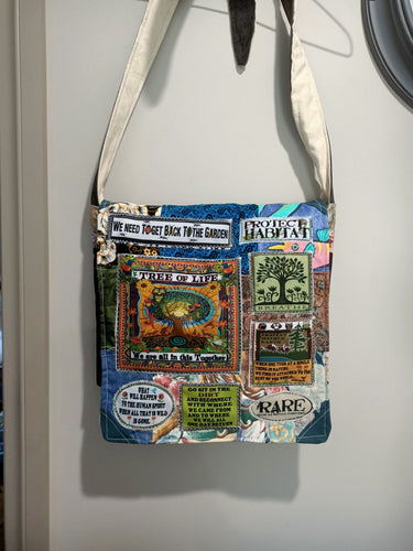 Tree of Life Bag. Handmade from recycled materials.