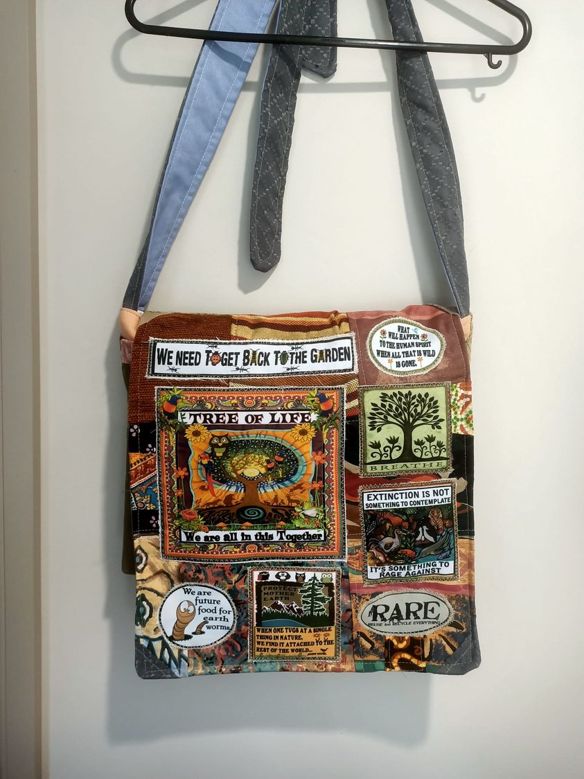 Tree of Life Bag. Handmade from recycled materials.