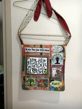 Load image into Gallery viewer, Not all Who Wander are Lost Bag. Handmade from recycled materials.