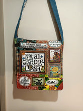 Load image into Gallery viewer, Wander bag..handmade from recycled materials by me.