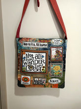 Load image into Gallery viewer, Wander bag..handmade from recycled materials by me.