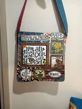 Load image into Gallery viewer, Wander bag..handmade from recycled materials by me.