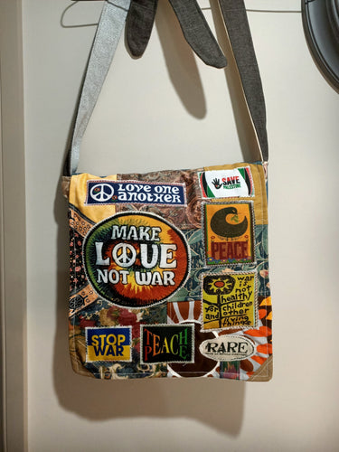 AntiWar Bag. Handmade from recycled materials.