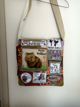 Load image into Gallery viewer, Save the Wombats Bag. Handmade from recycled materials.