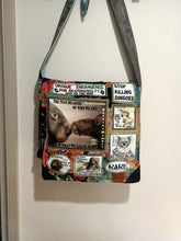 Load image into Gallery viewer, Save the Wombat bag..handmade from recycled materials by me.