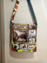Load image into Gallery viewer, Save the Wombat bag..handmade from recycled materials by me.
